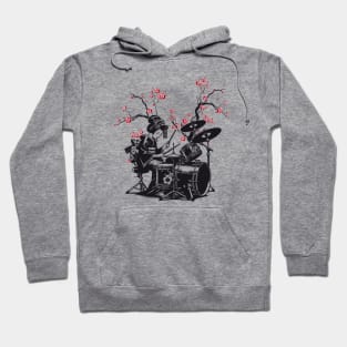 Drumming Japanese Geisha Hoodie